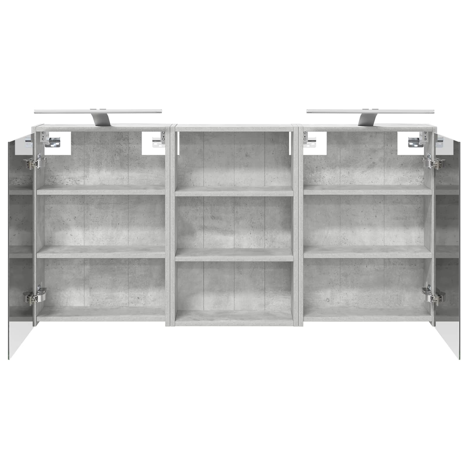 Set ormarića za kupaonicu s policom 3 pcs 126 x 16 x 62.5 cm
