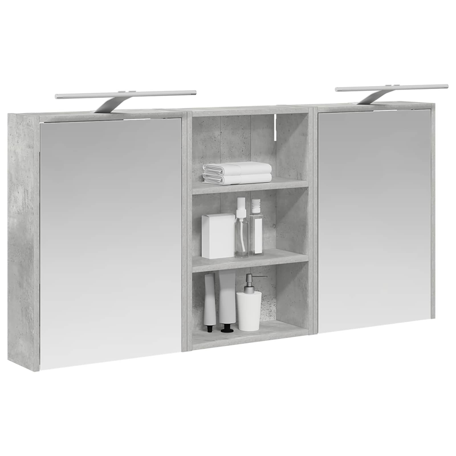 Set ormarića za kupaonicu s policom 3 pcs 126 x 16 x 62.5 cm