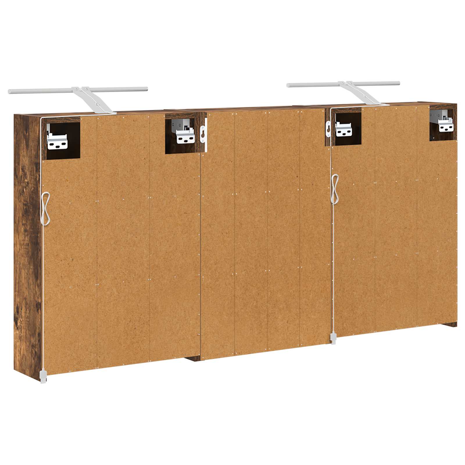 Set ormarića za kupaonicu s policom 3 pcs 126 x 16 x 62.5 cm