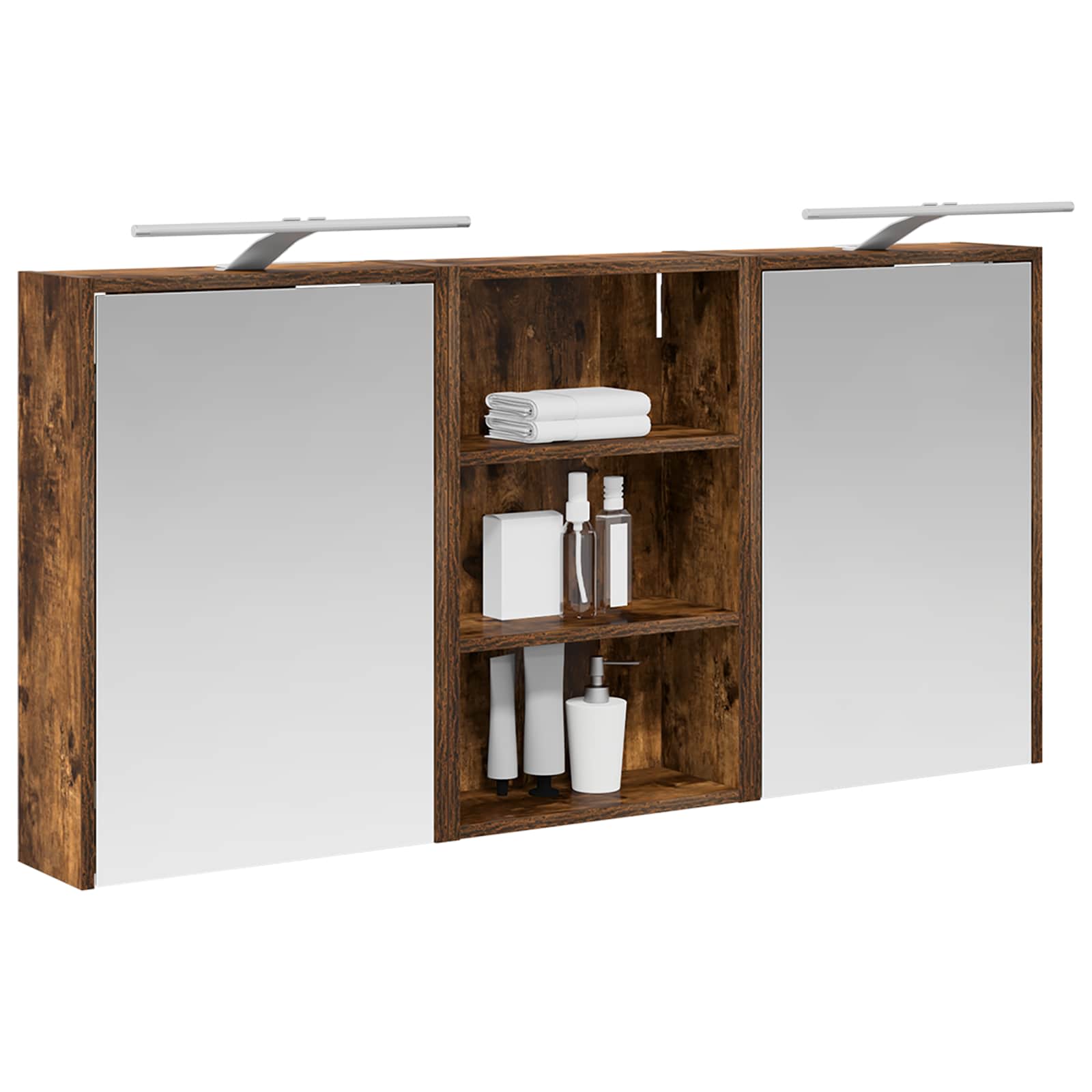 Set ormarića za kupaonicu s policom 3 pcs 126 x 16 x 62.5 cm