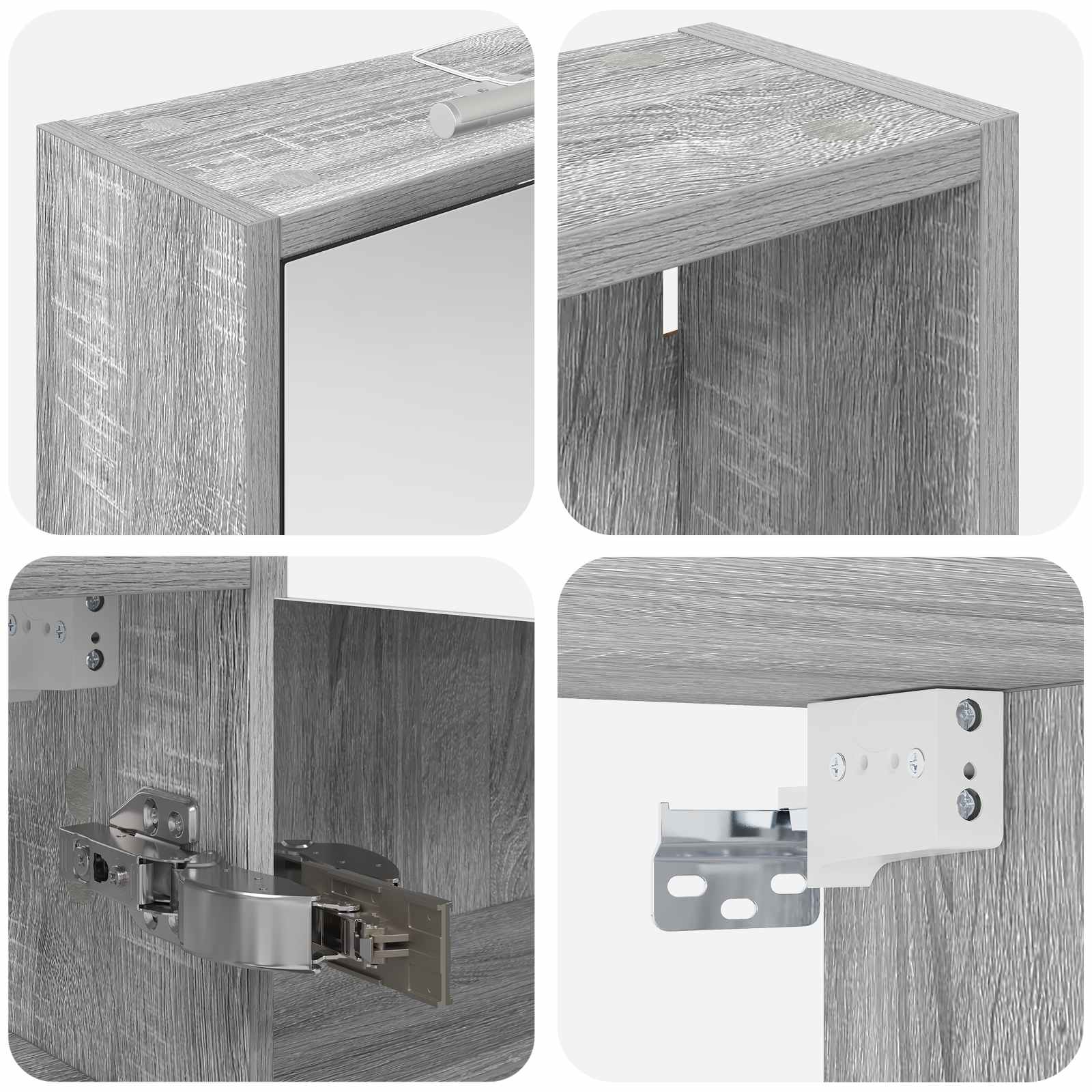 Set ormarića za kupaonicu s policom 3 pcs 126 x 16 x 62.5 cm