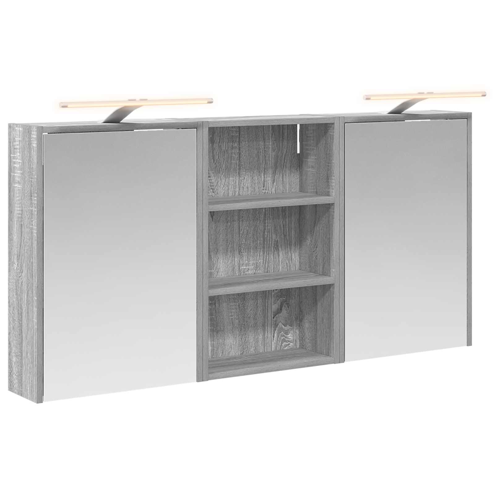 Set ormarića za kupaonicu s policom 3 pcs 126 x 16 x 62.5 cm