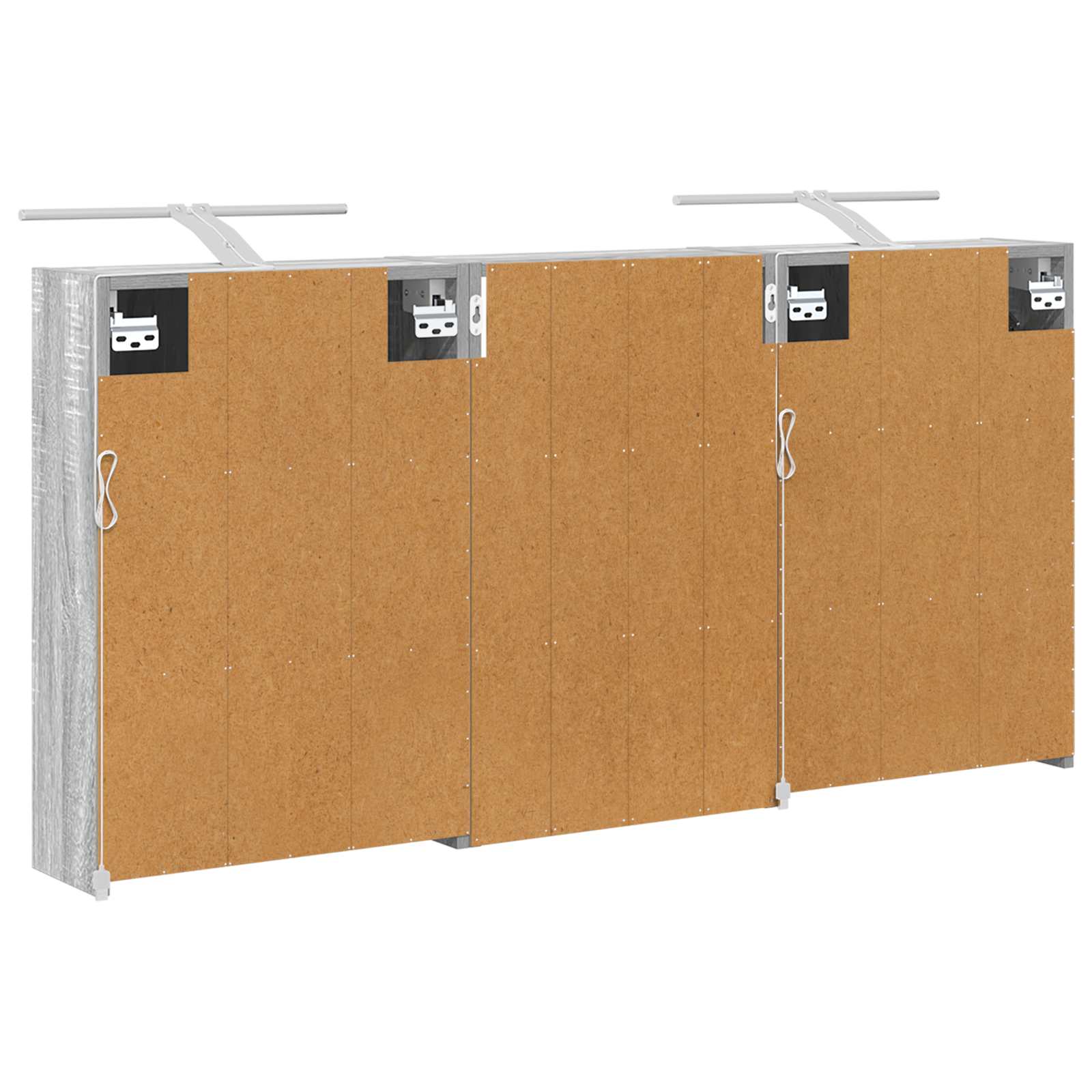 Set ormarića za kupaonicu s policom 3 pcs 126 x 16 x 62.5 cm