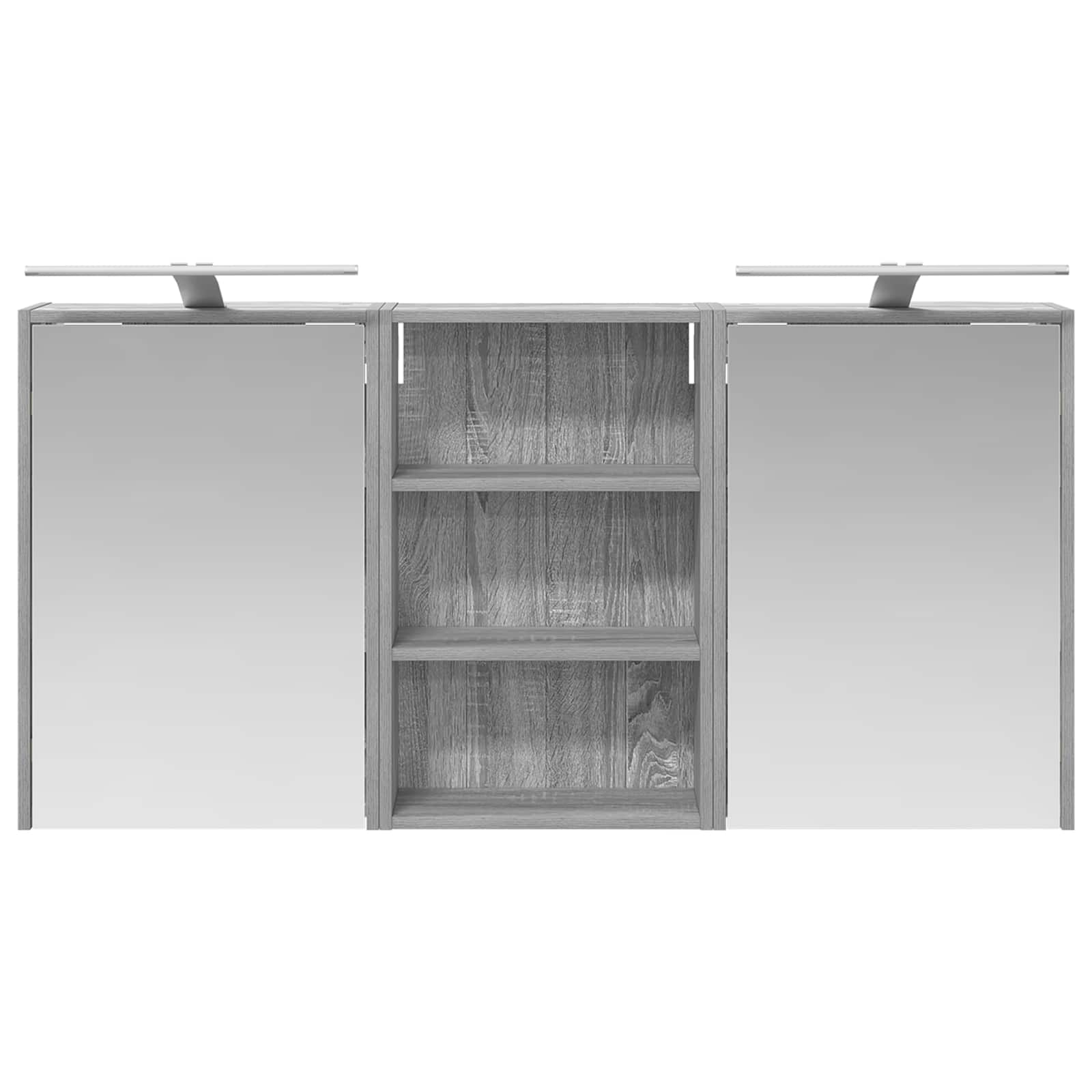 Set ormarića za kupaonicu s policom 3 pcs 126 x 16 x 62.5 cm