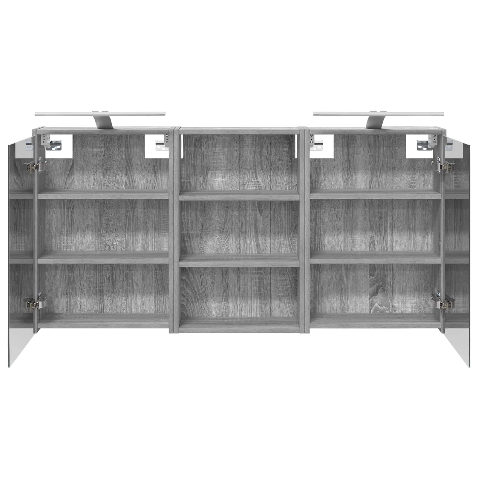 Set ormarića za kupaonicu s policom 3 pcs 126 x 16 x 62.5 cm