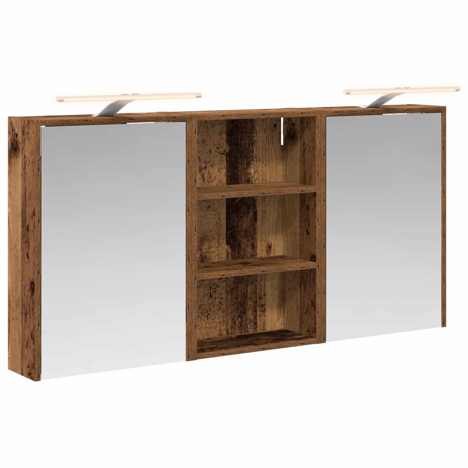 Set ormarića za kupaonicu s policom 3 pcs 126 x 16 x 62.5 cm