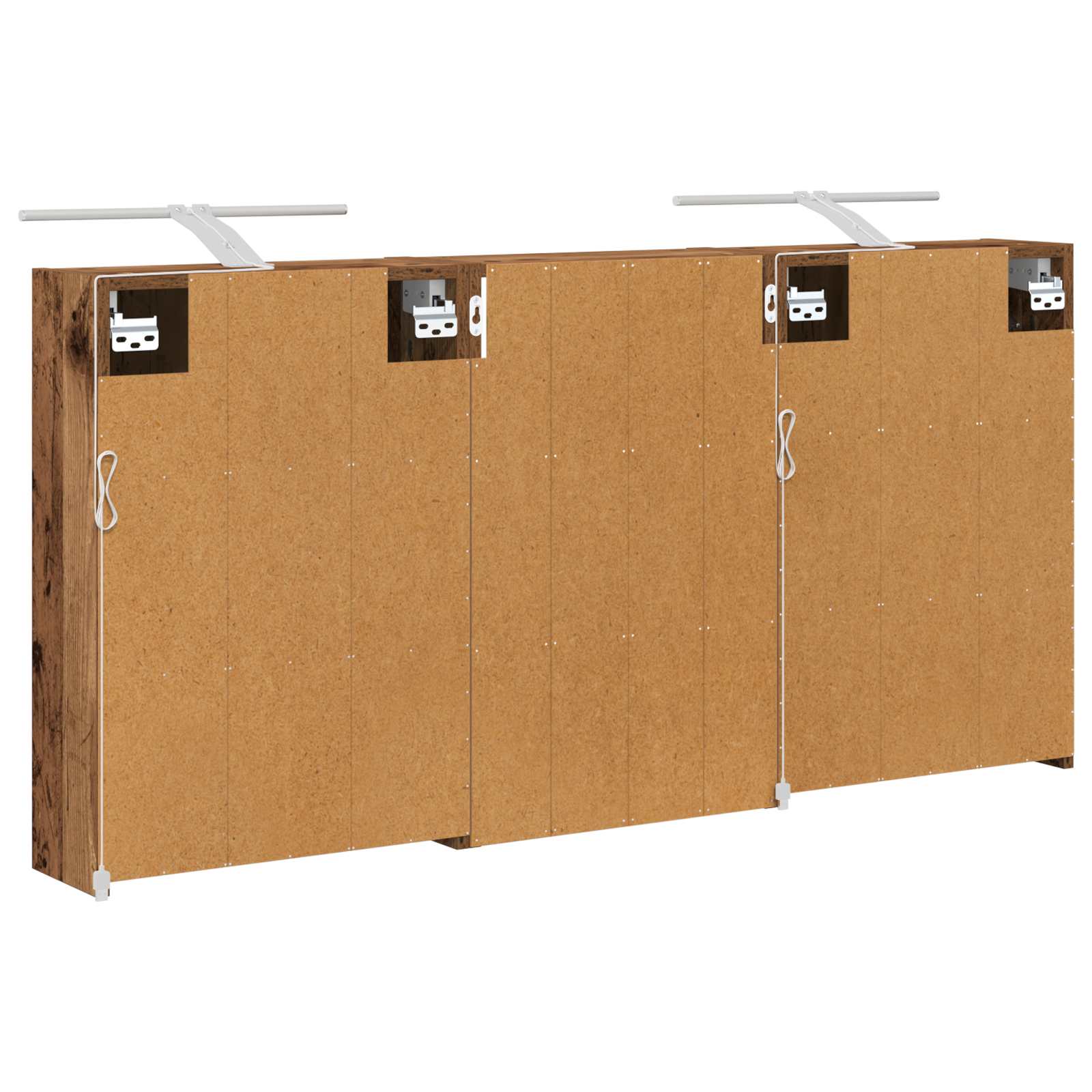 Set ormarića za kupaonicu s policom 3 pcs 126 x 16 x 62.5 cm
