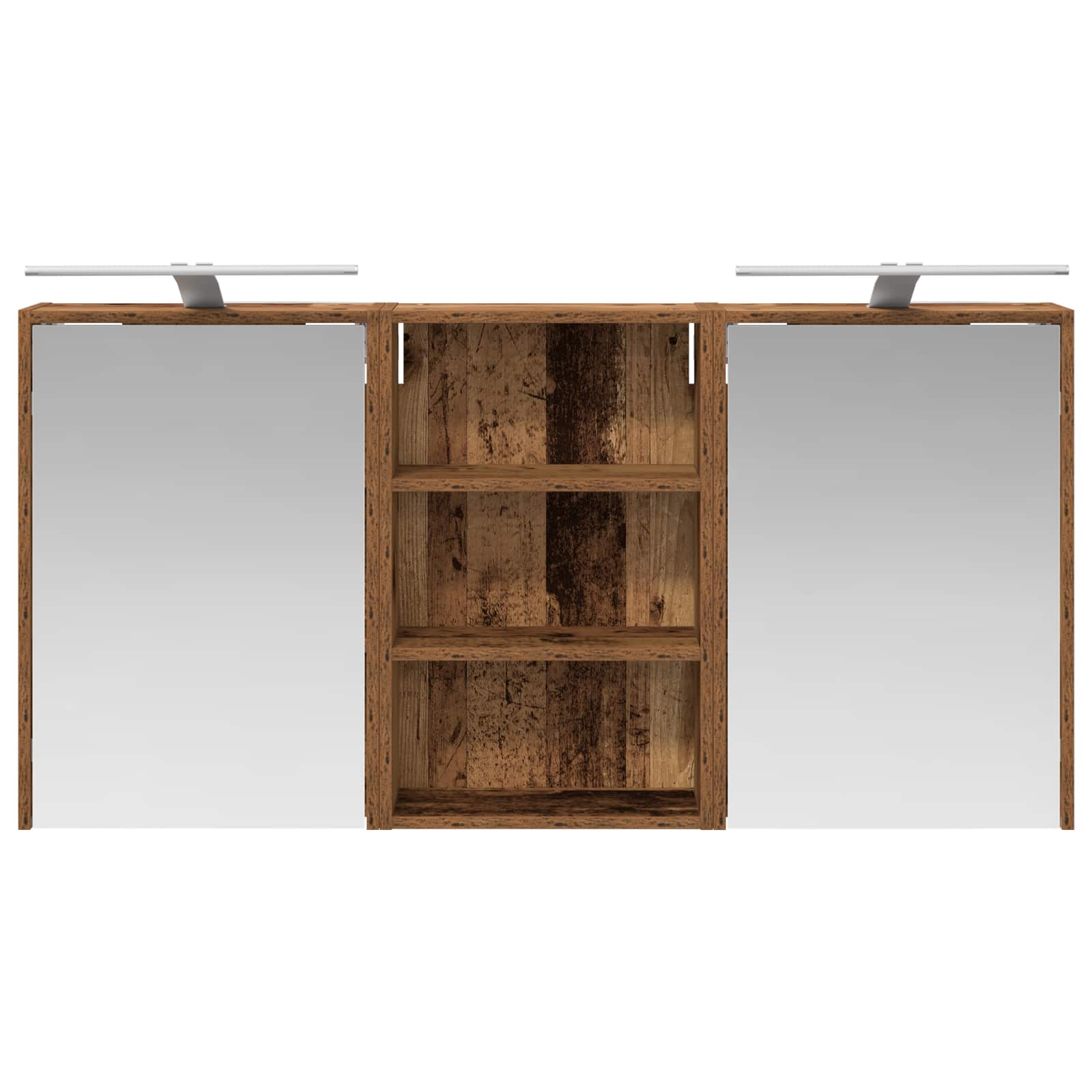 Set ormarića za kupaonicu s policom 3 pcs 126 x 16 x 62.5 cm