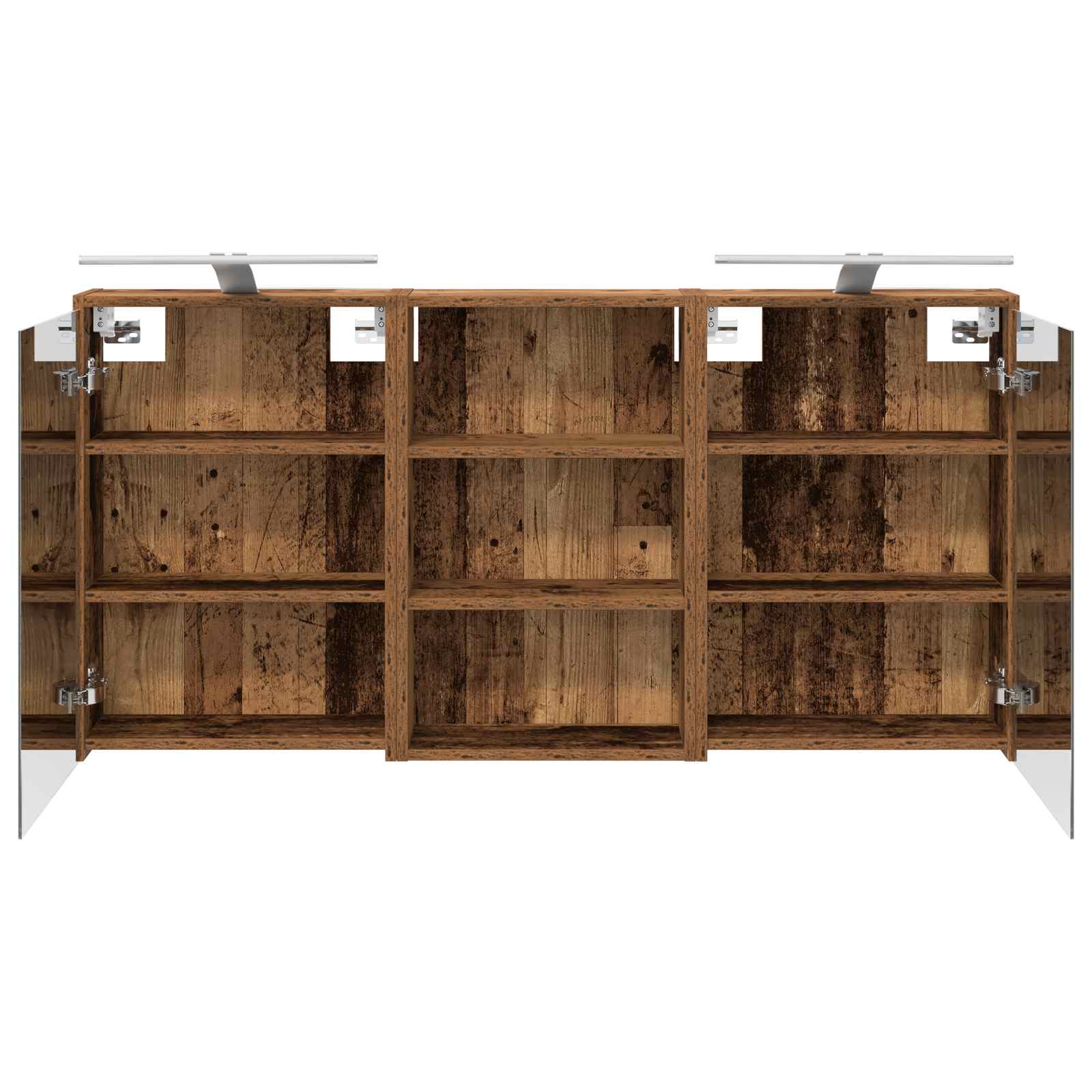 Set ormarića za kupaonicu s policom 3 pcs 126 x 16 x 62.5 cm