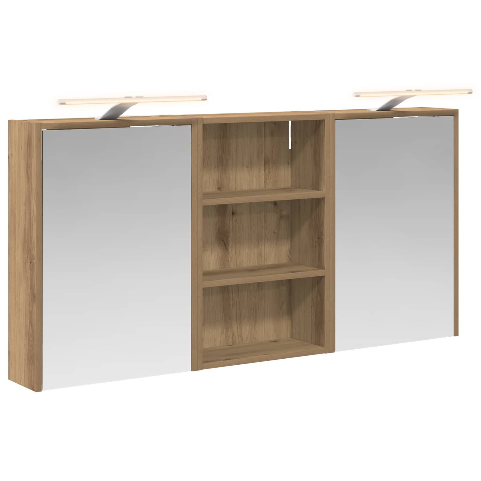 Set ormarića za kupaonicu s policom 3 pcs 126 x 16 x 62.5 cm