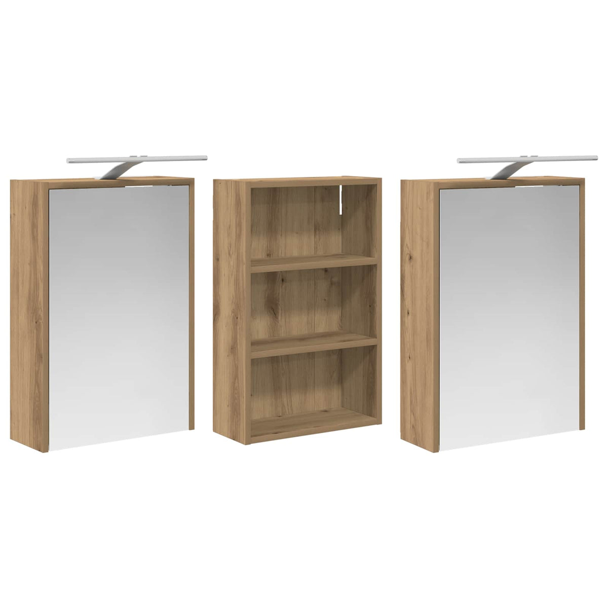 Set ormarića za kupaonicu 3 kom. 126 x 16 x 62.5 cm