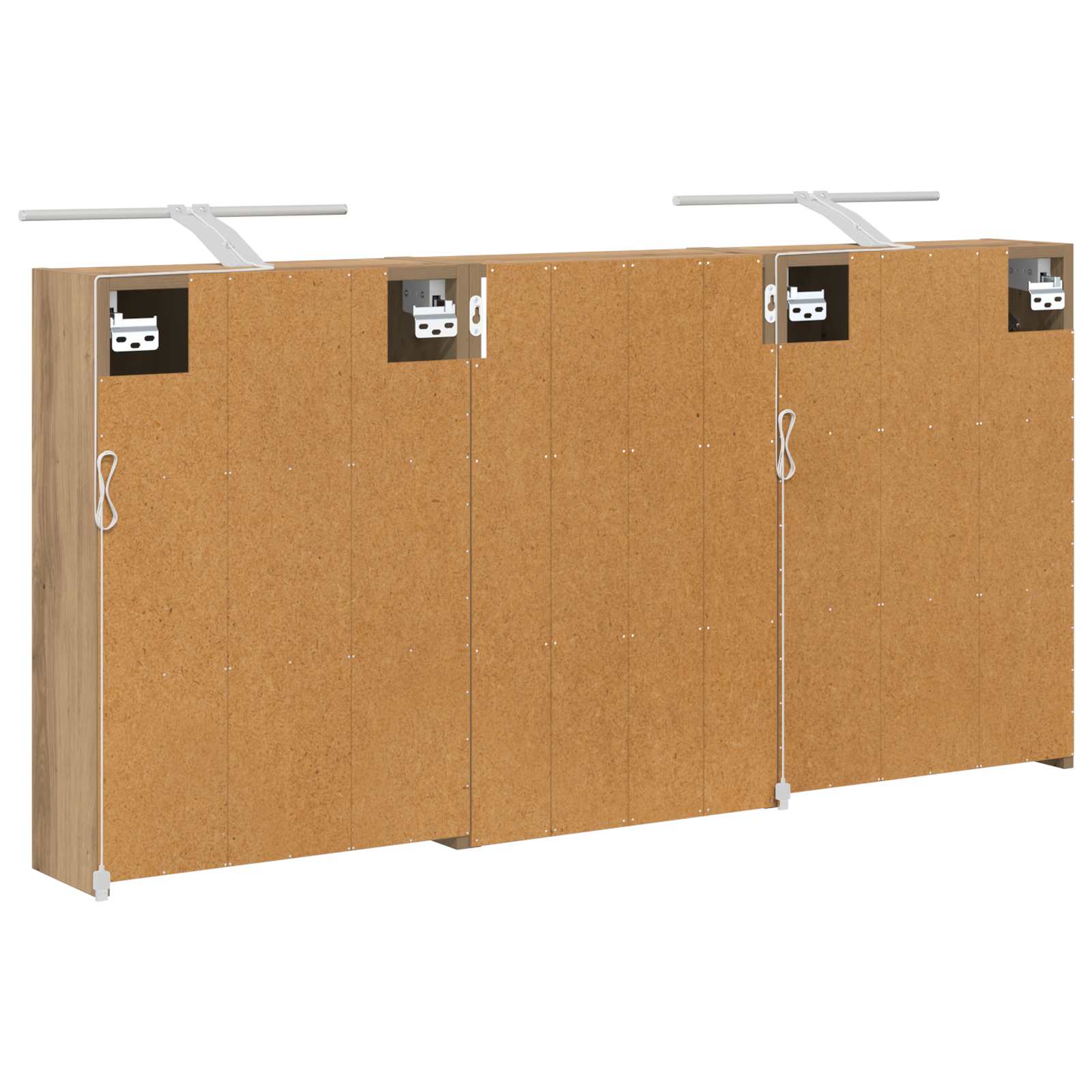 Set ormarića za kupaonicu s policom 3 pcs 126 x 16 x 62.5 cm