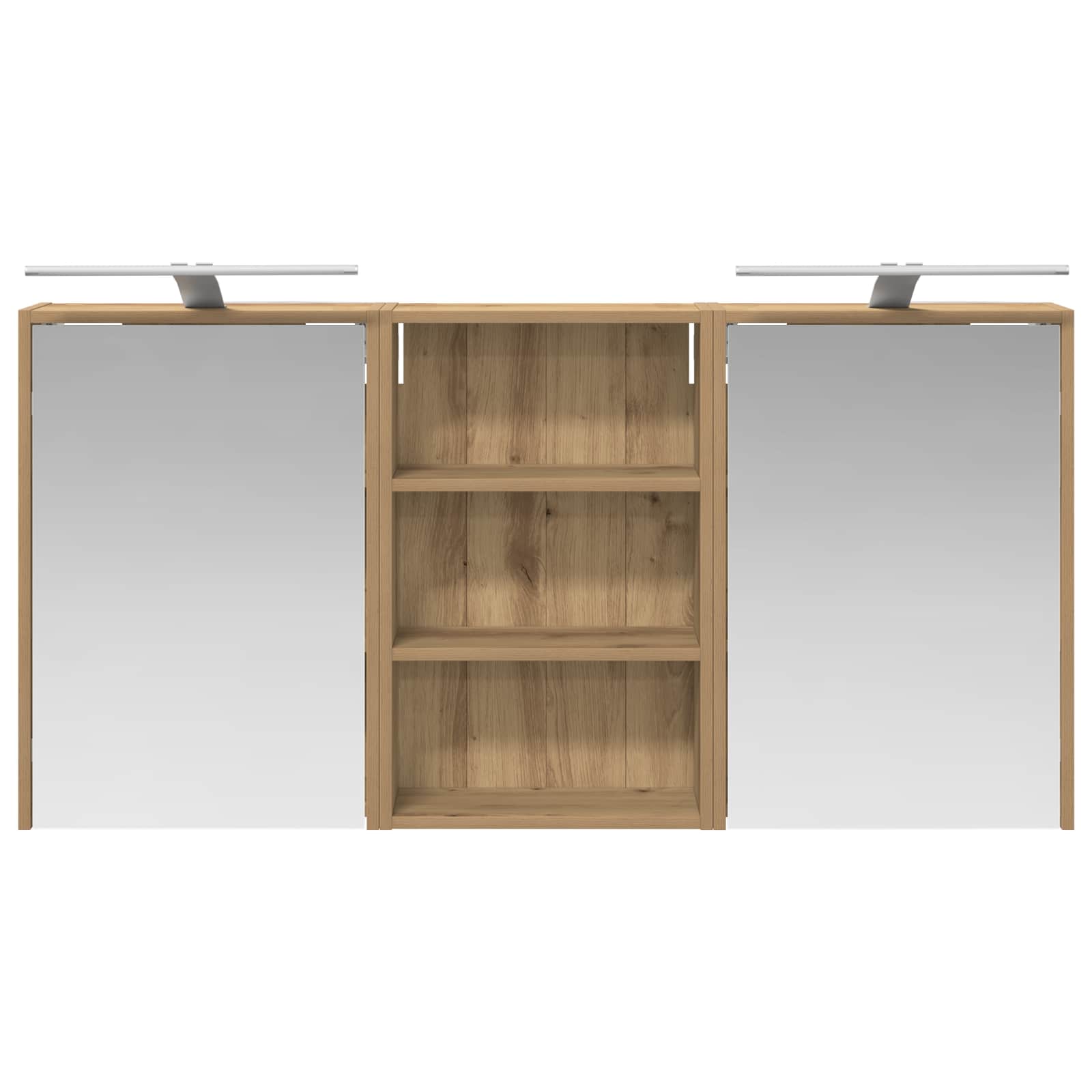 Set ormarića za kupaonicu s policom 3 pcs 126 x 16 x 62.5 cm