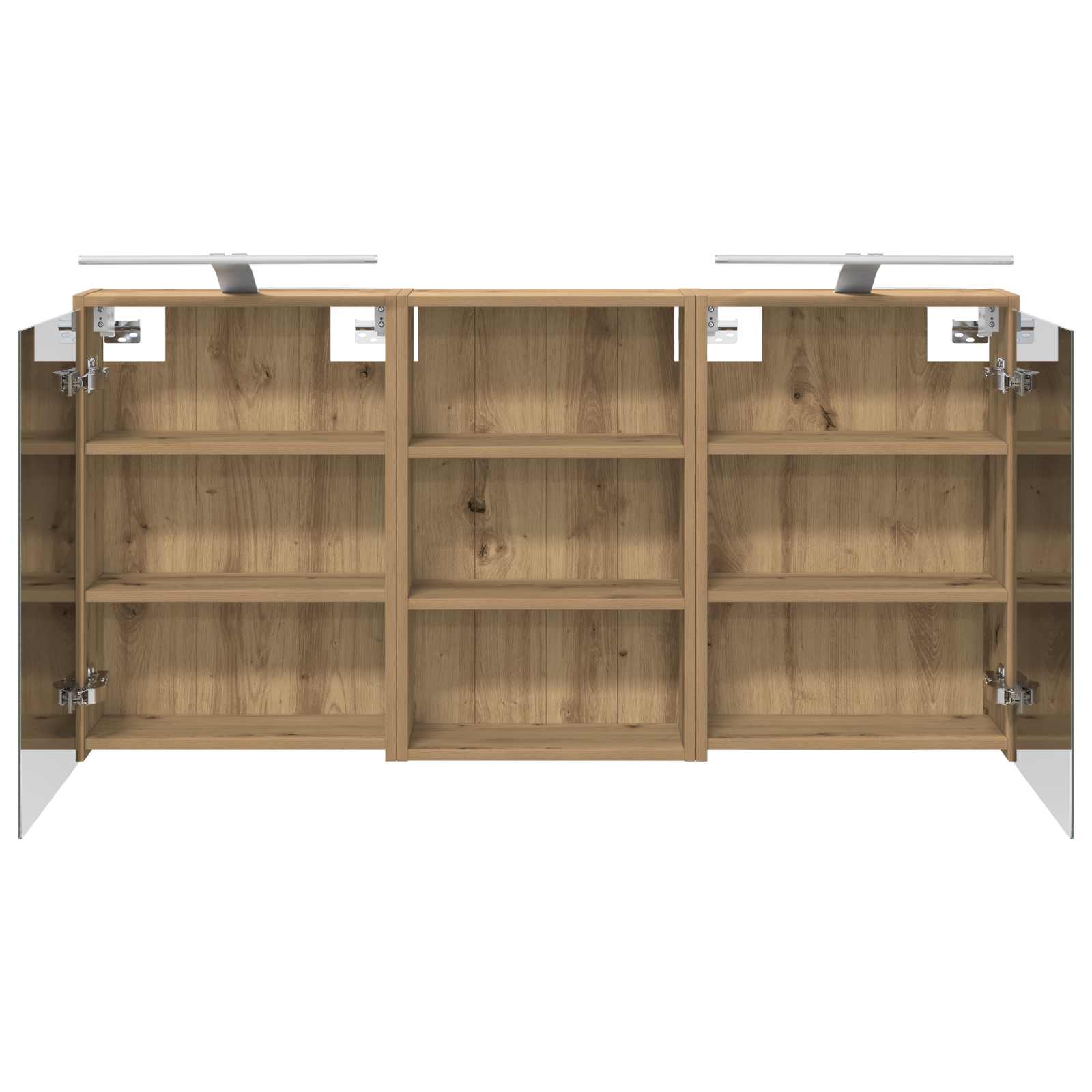 Set ormarića za kupaonicu s policom 3 pcs 126 x 16 x 62.5 cm