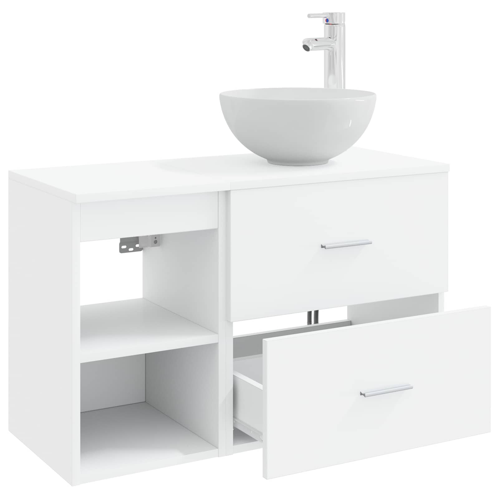 Set namještaja za kupaonicu 2 pcs Bijela Konstruirano drvo