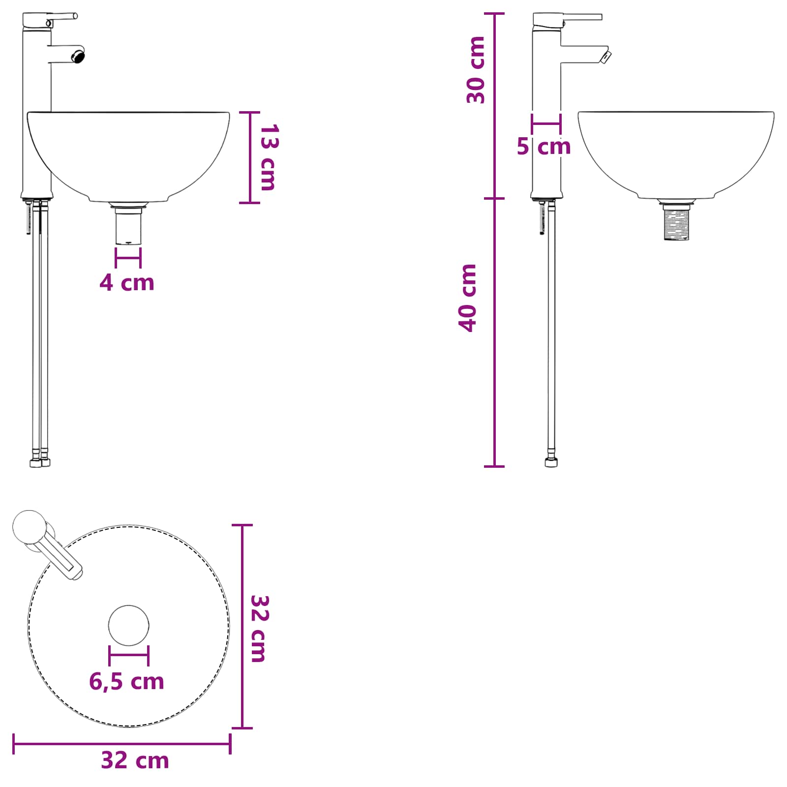 Set namještaja za kupaonicu 2 pcs Bijela Konstruirano drvo