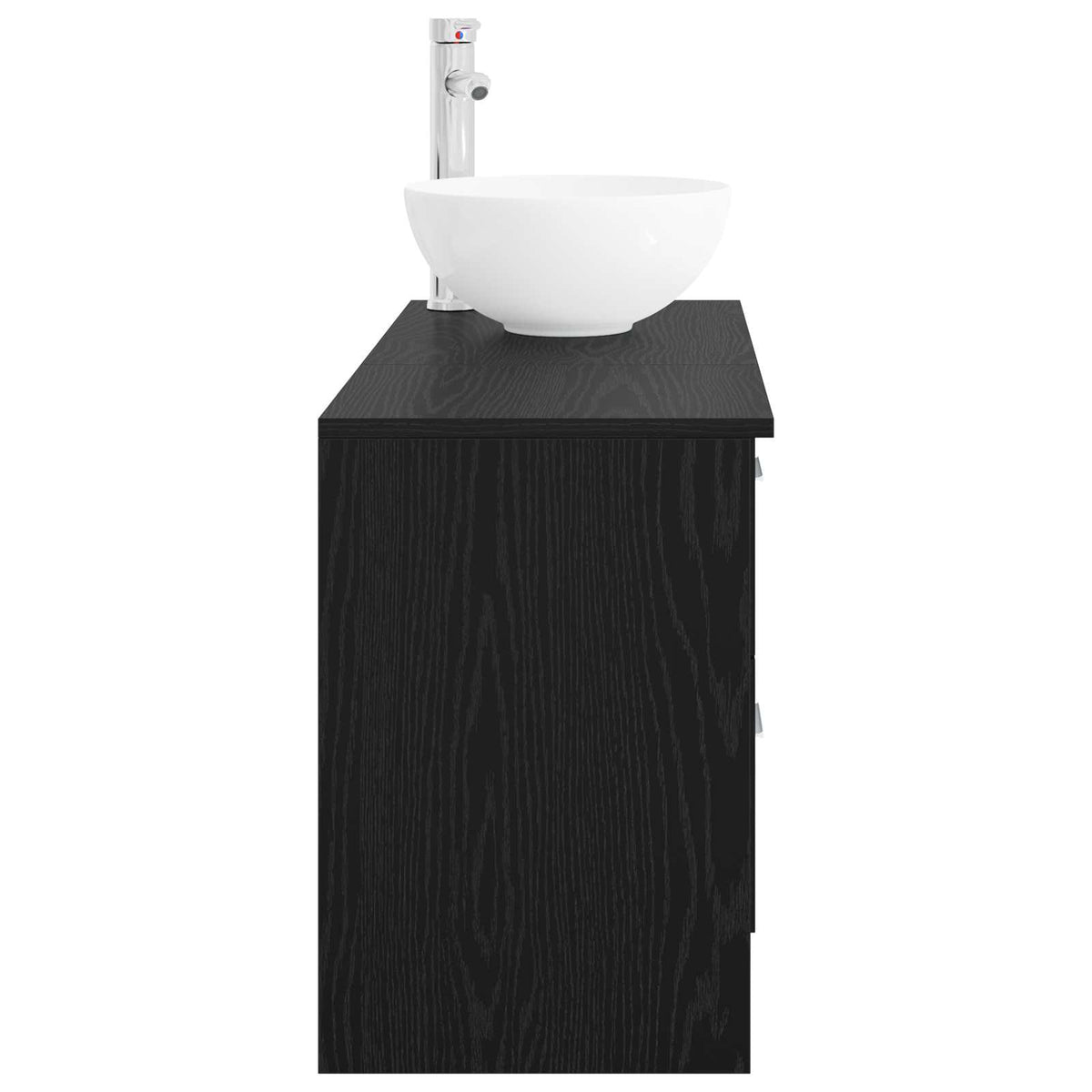 Set namještaja za kupaonicu 2 kom. Crni hrast Konstruirano drvo Crna 49,5 x 35 x 80 cm