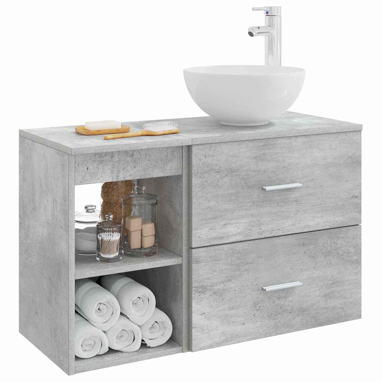 Set namještaja za kupaonicu 2 pcs Betonska siva