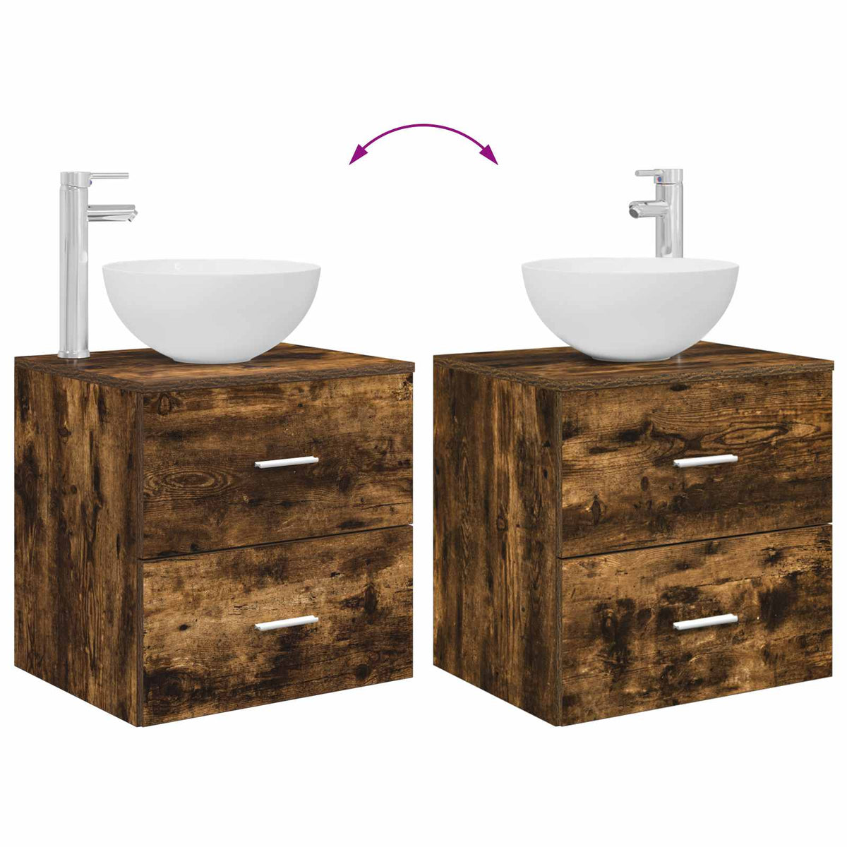 Set namještaja za kupaonicu 2 pcs Dimljeni hrast