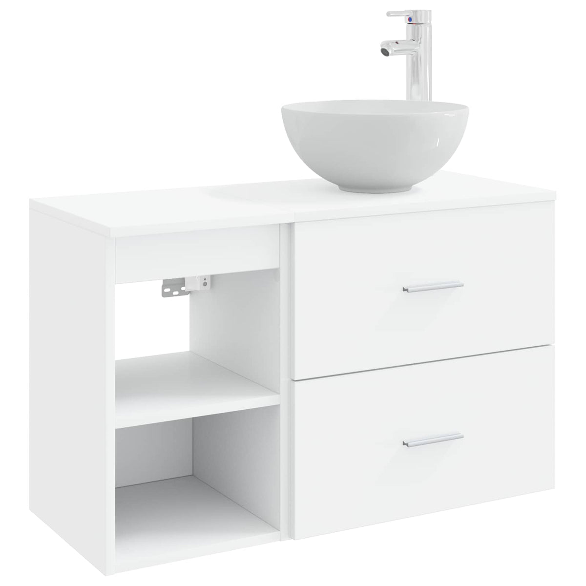 Set namještaja za kupaonicu 2 pcs Bijela Konstruirano drvo