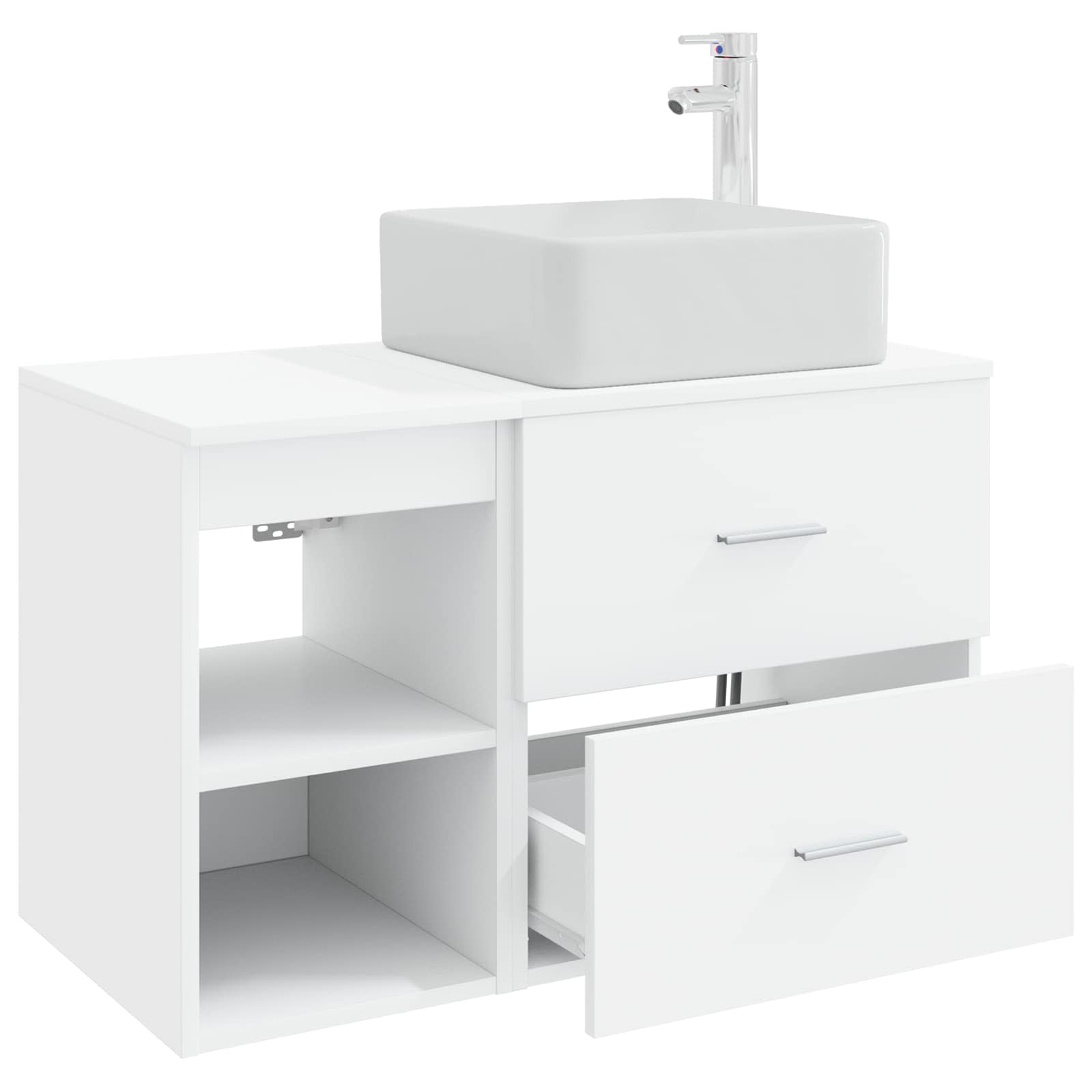 Set namještaja za kupaonicu 2 pcs Bijela Konstruirano drvo