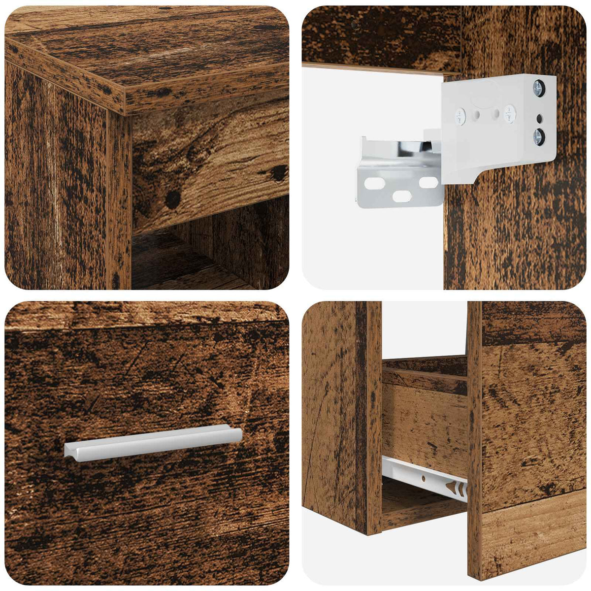Set namještaja za kupaonicu 2 kom. Staro drvo Konstruirano drvo Smeđa 53 x 35 x 80 cm