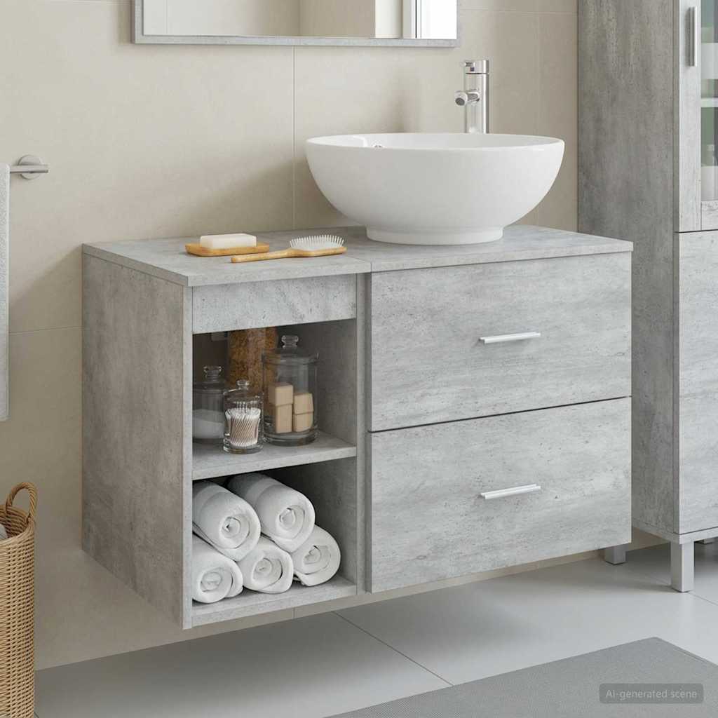 Set namještaja za kupaonicu 2 pcs Betonska siva