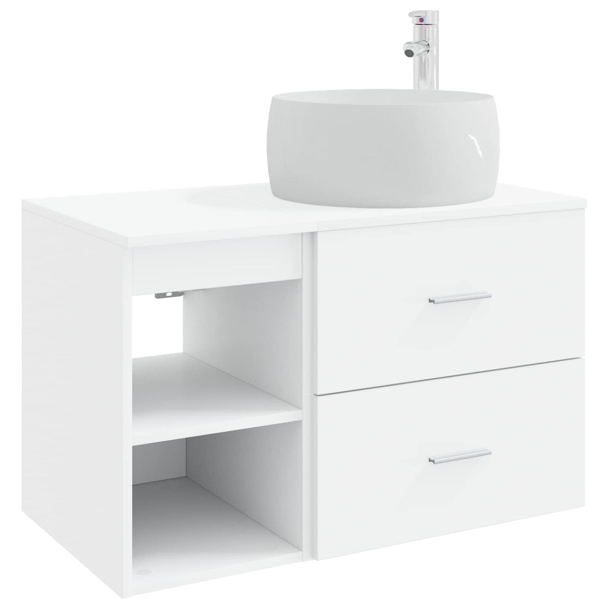 Set namještaja za kupaonicu 2 pcs Bijela Konstruirano drvo