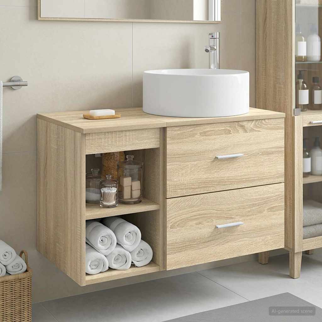 Set namještaja za kupaonicu 2 pcs Hrast sonoma