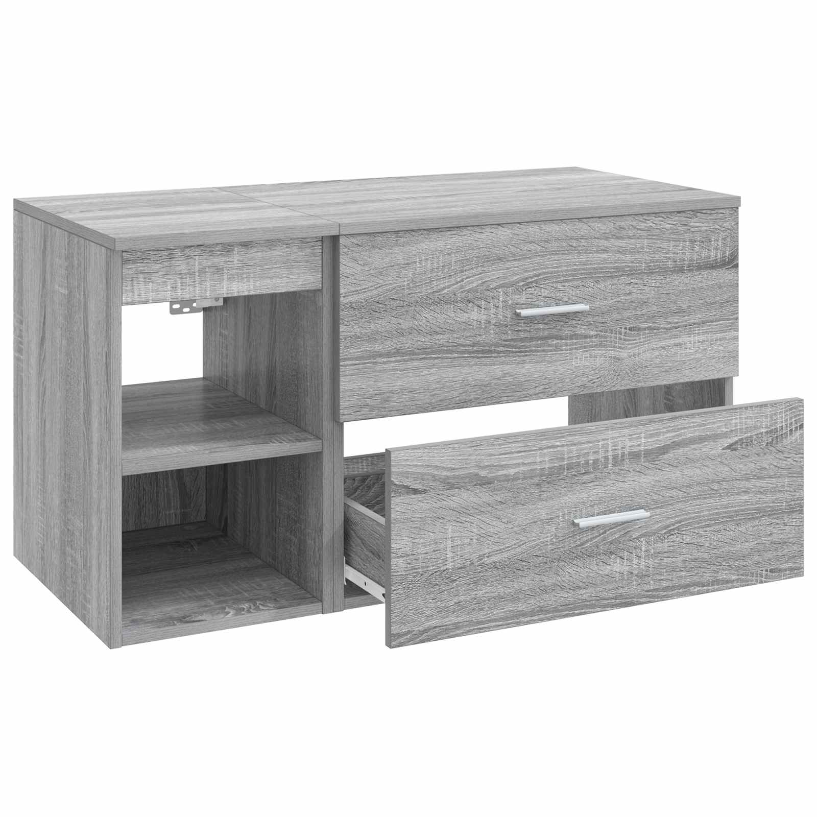 Set namještaja za kupaonicu 2 pcs Siva Sonoma Konstruirano drvo