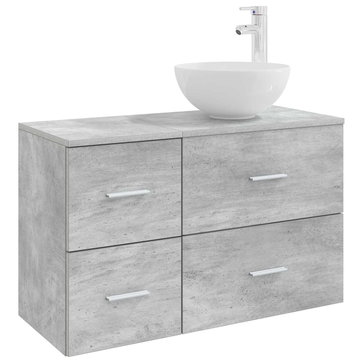 Set namještaja za kupaonicu 2 kom. Betonska siva 49,5 x 41 x 80 cm