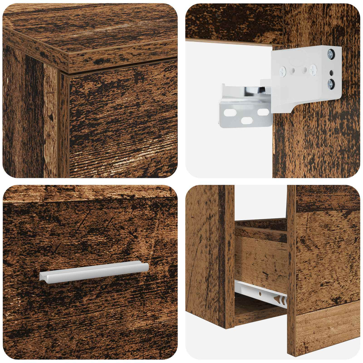 Set namještaja za kupaonicu 2 kom. Staro drvo Konstruirano drvo Smeđa 49,5 x 41 x 80 cm
