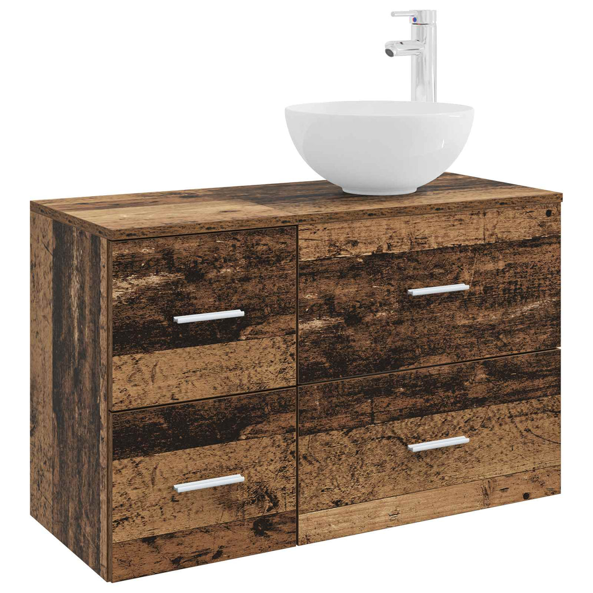 Set namještaja za kupaonicu 2 kom. Staro drvo Konstruirano drvo Smeđa 49,5 x 41 x 80 cm