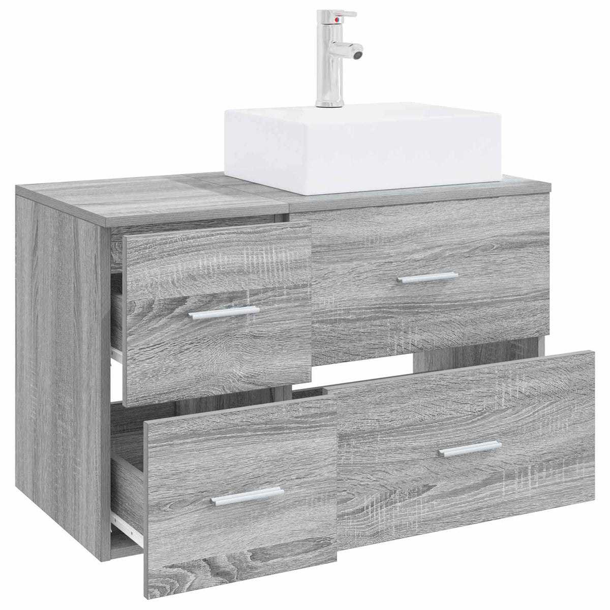 Set namještaja za kupaonicu 2 kom. Siva Sonoma 49,5 x 41 x 79,5 cm