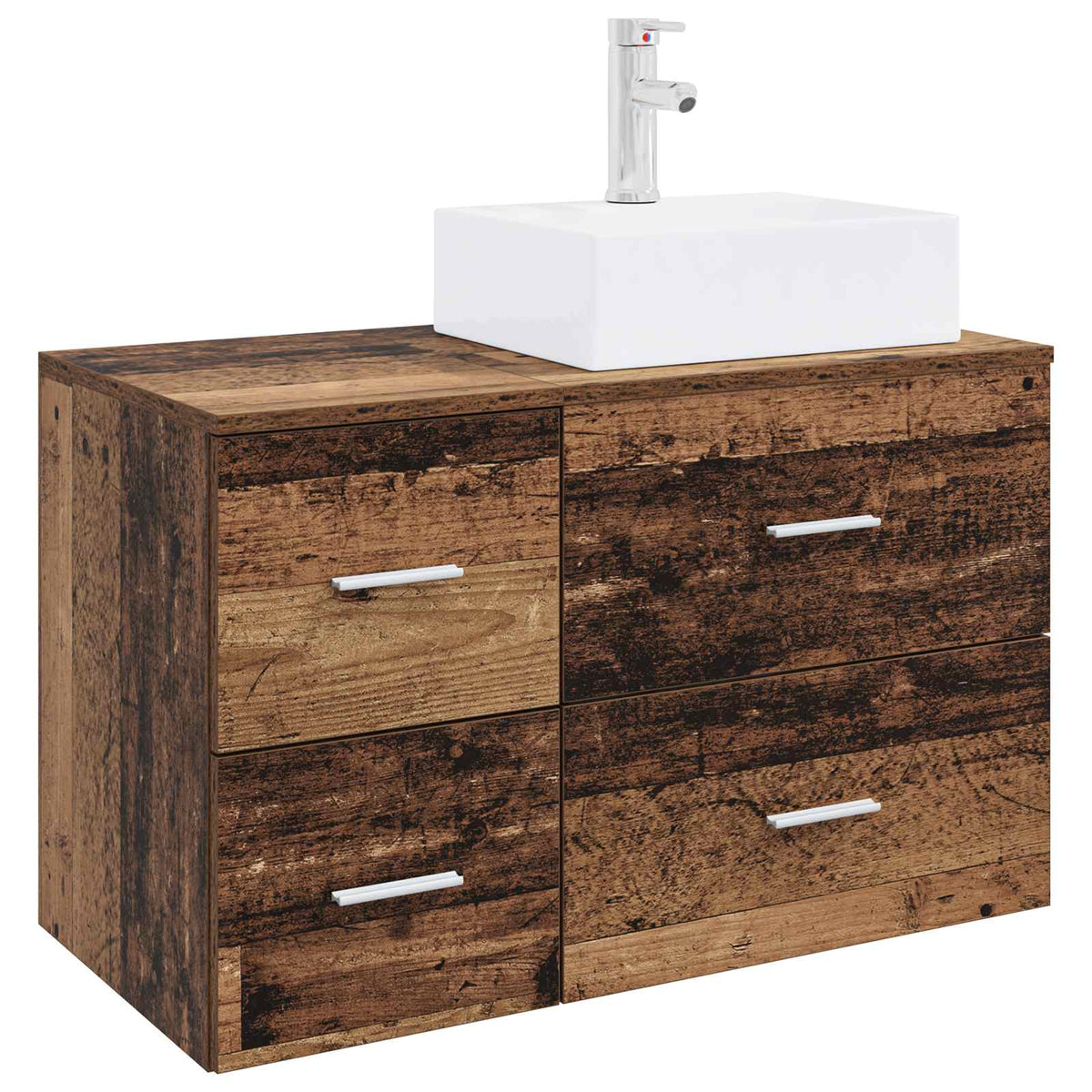 Set namještaja za kupaonicu 2 kom. Staro drvo Konstruirano drvo Smeđa 49,5 x 41 x 79,5 cm