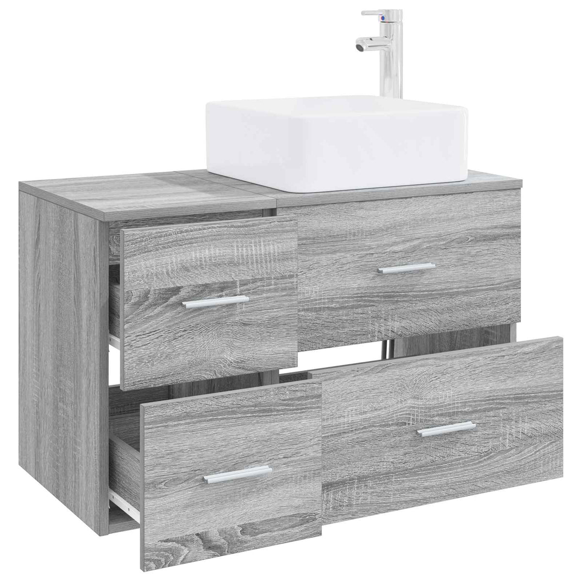 Set namještaja za kupaonicu 2 kom. Siva Sonoma 59 x 35 x 80 cm