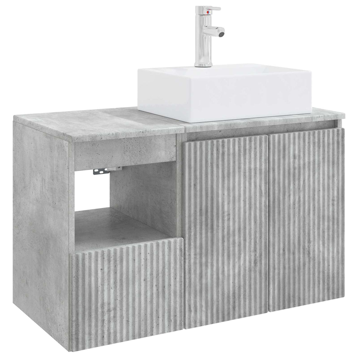 Set namještaja za kupaonicu 2 kom. Betonska siva 49,5 x 41 x 79,5 cm
