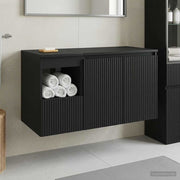Set namještaja za kupaonicu 2 kom. Crna Konstruirano drvo 62,5 x 44,5 x 50 cm