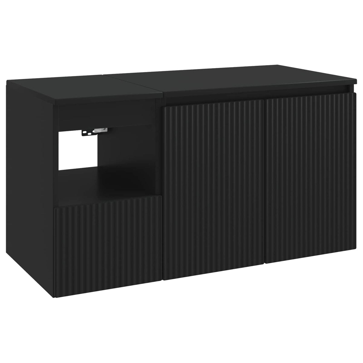 Set namještaja za kupaonicu 2 kom. Crna Konstruirano drvo 62,5 x 44,5 x 50 cm