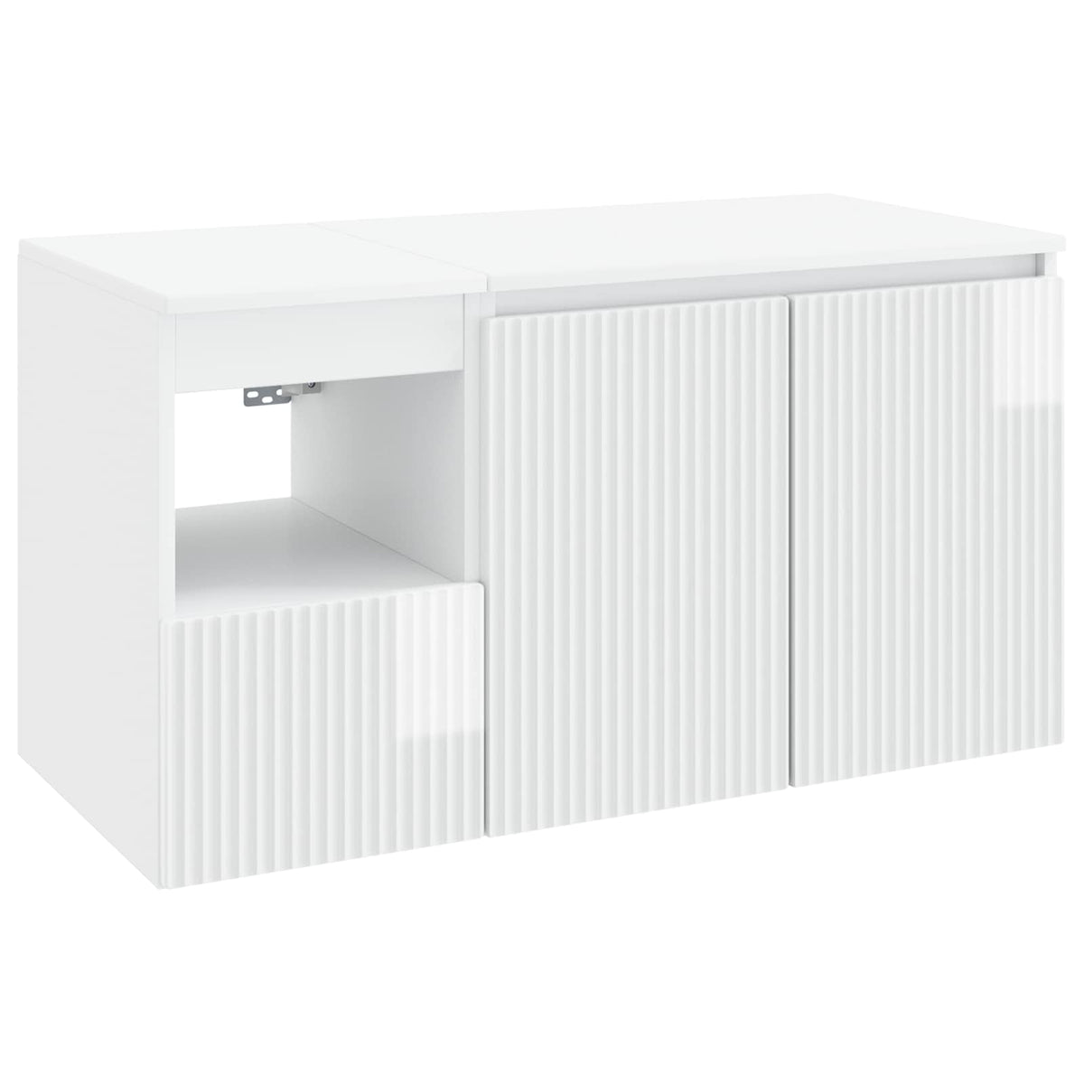 Set namještaja za kupaonicu 2 kom. Bijela visokog sjaja 62,5 x 44,5 x 50 cm