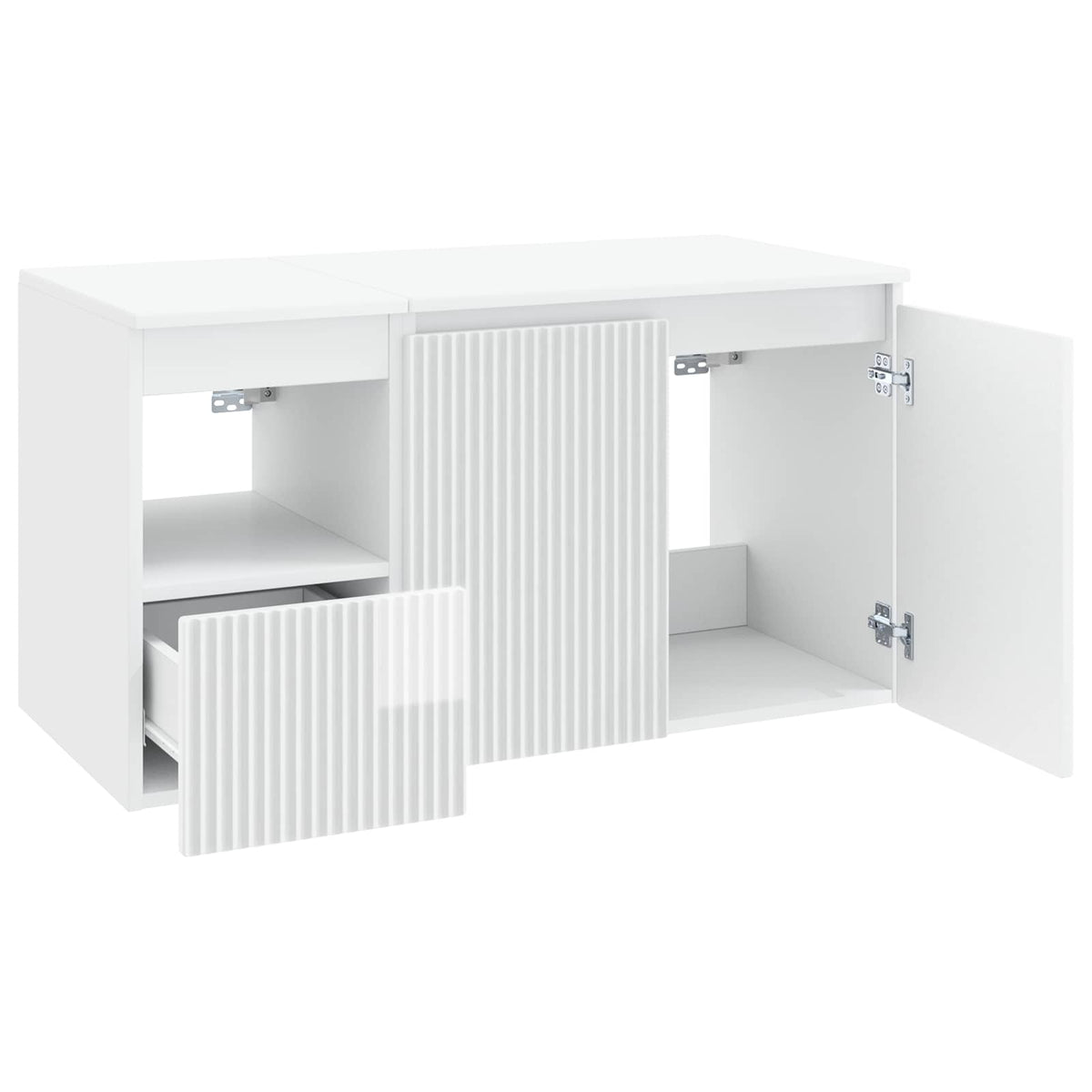 Set namještaja za kupaonicu 2 kom. Bijela visokog sjaja 62,5 x 44,5 x 50 cm