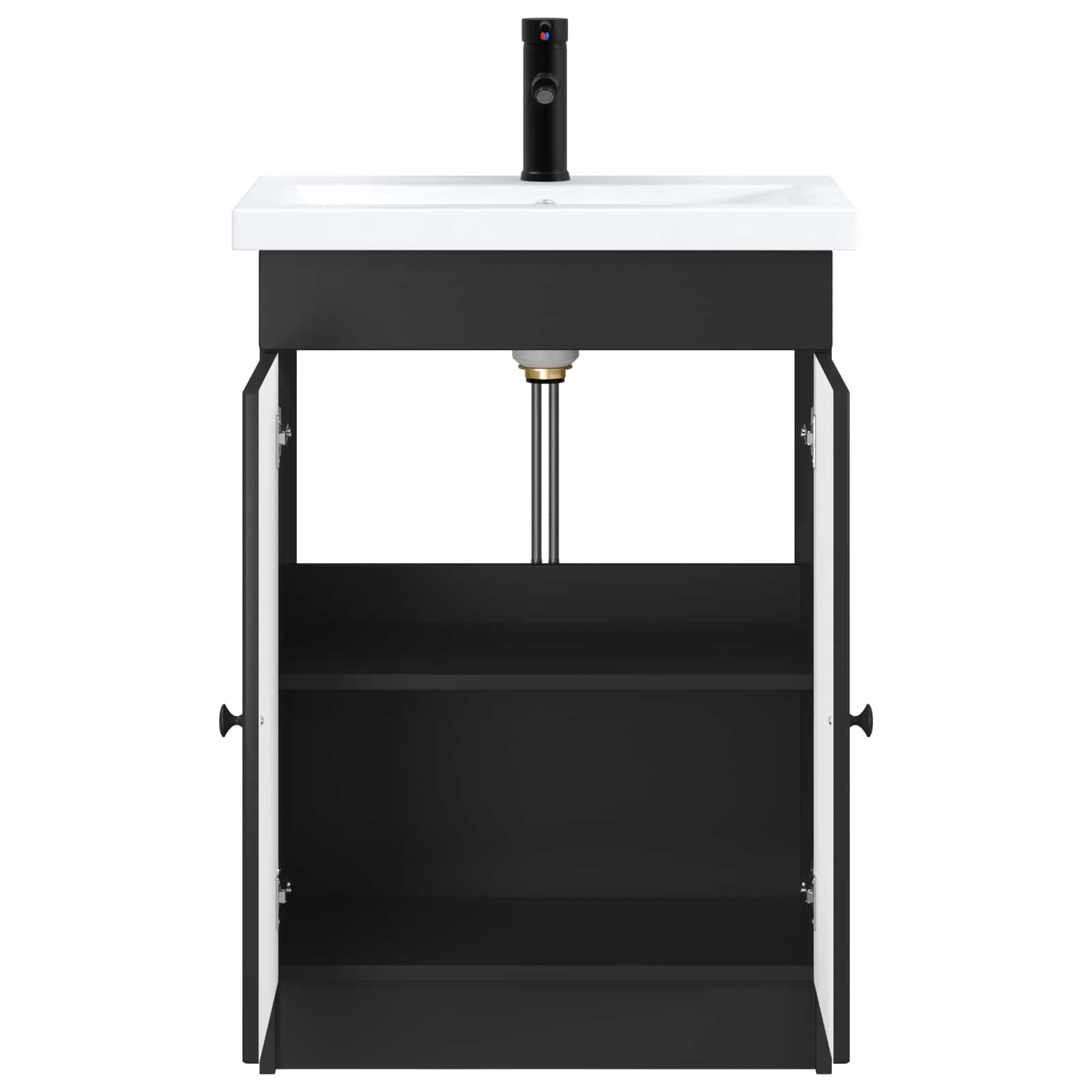 Set namještaja za kupaonicu Crna 56 x 37,5 x 81 cm