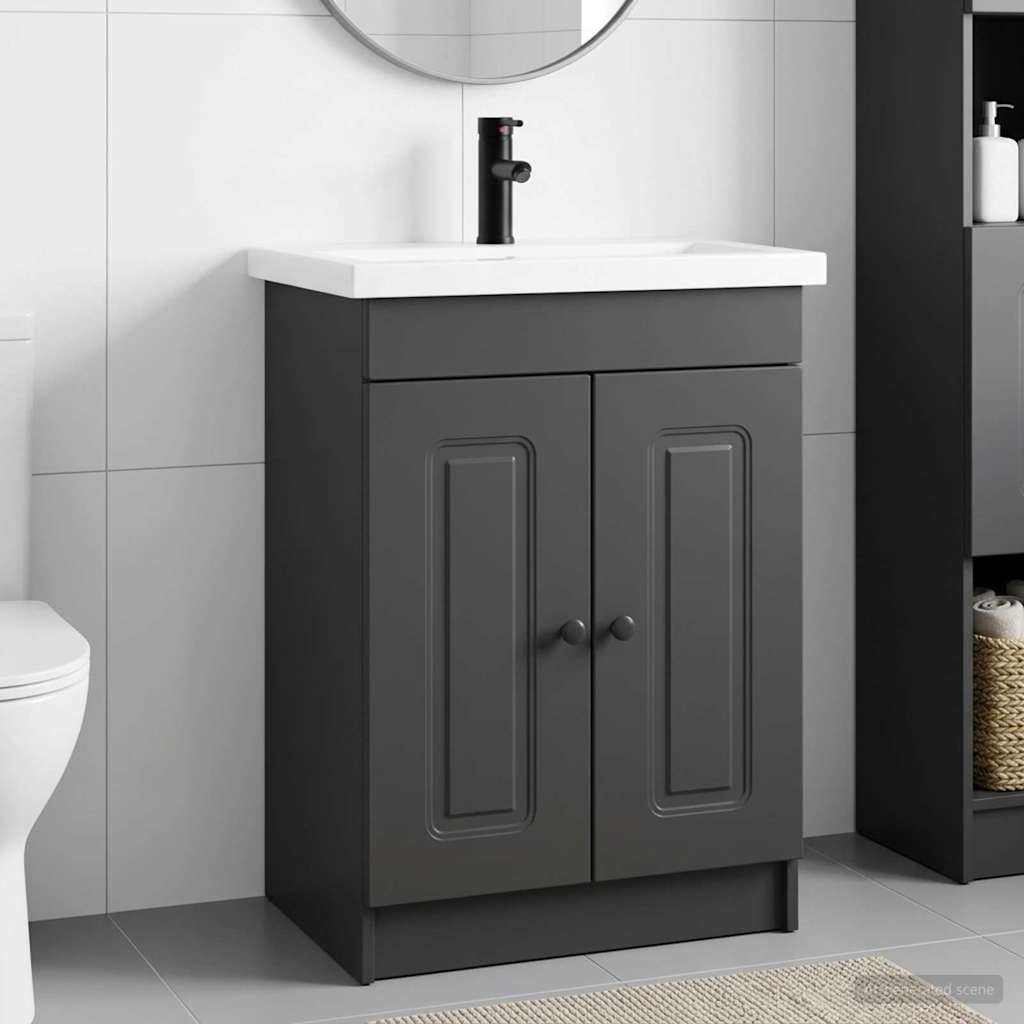 Set namještaja za kupaonicu Crna 78,5 x 37,5 x 81 cm