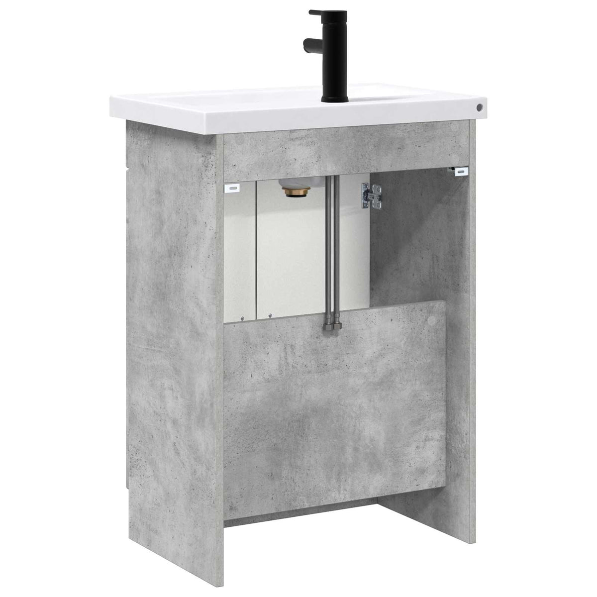 Set namještaja za kupaonicu Betonska siva 56 x 37,5 x 81 cm