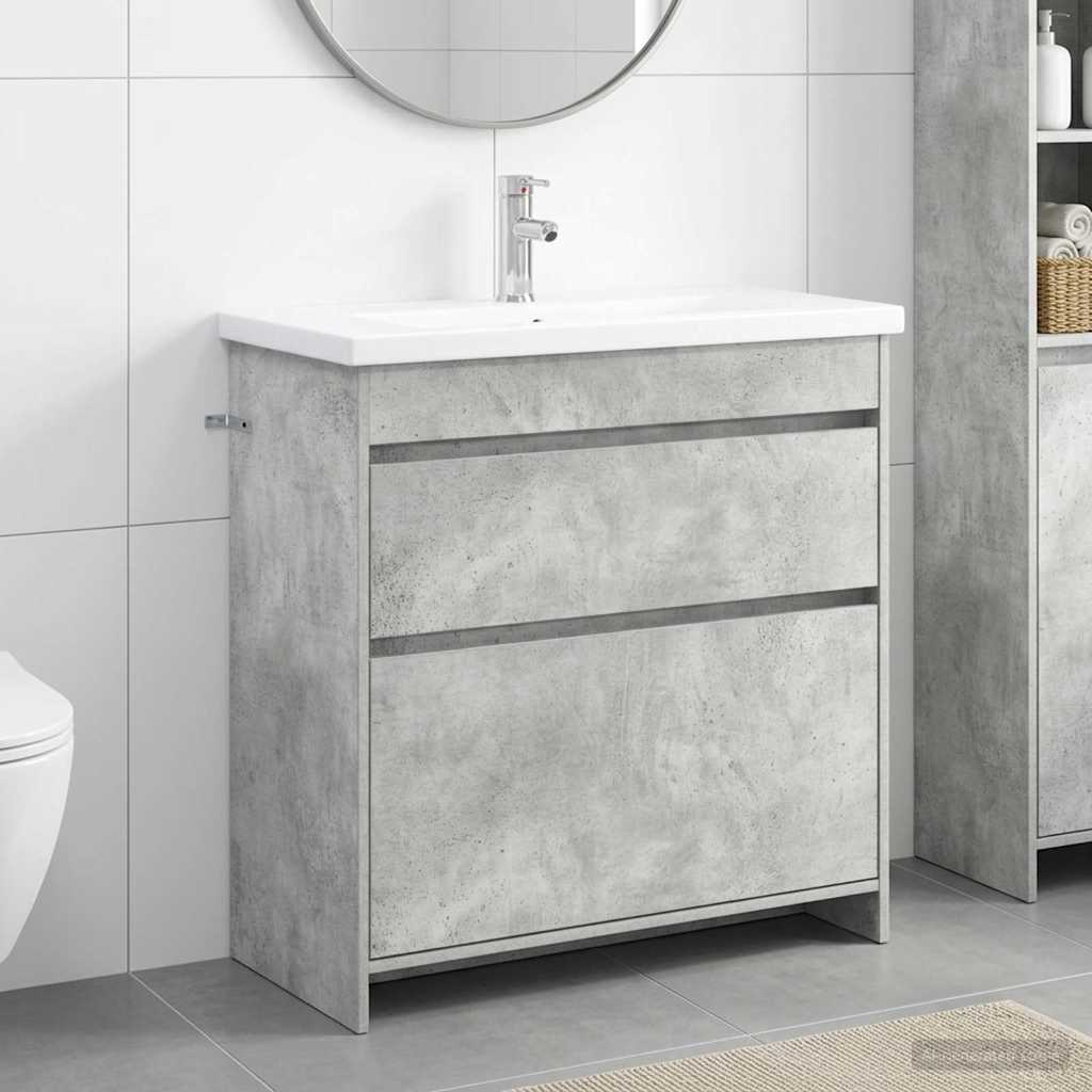 Set namještaja za kupaonicu Betonska siva 81 x 40 x 84,5 cm