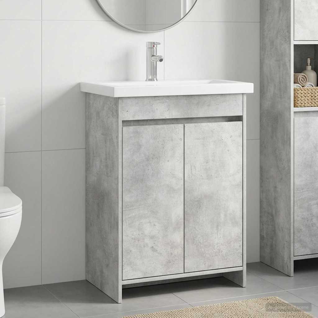Set namještaja za kupaonicu Betonska siva 61 x 40 x 84,5 cm