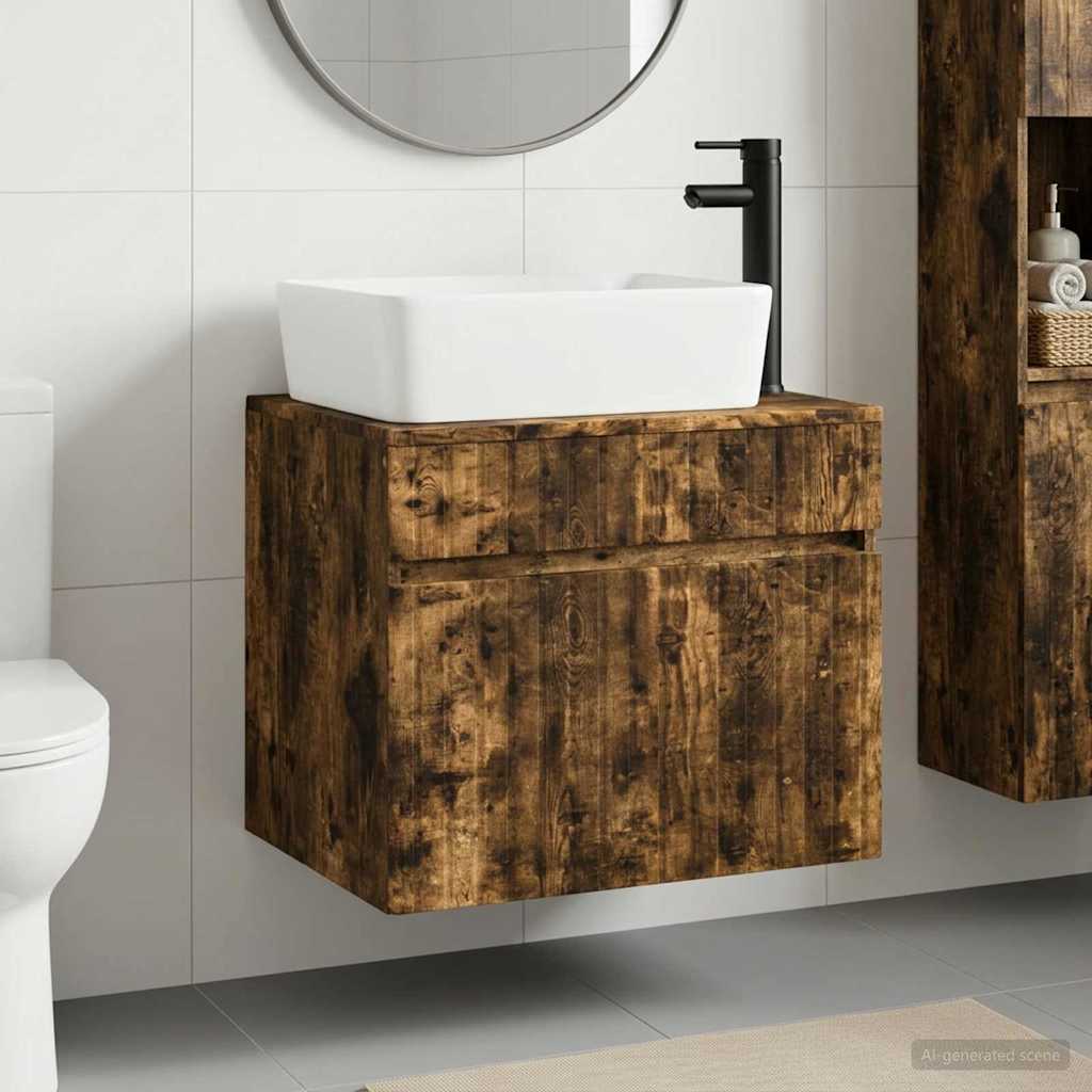 Set namještaja za kupaonicu Dimljeni hrast Konstruirano drvo Smeđa 59 x 44,5 x 50 cm