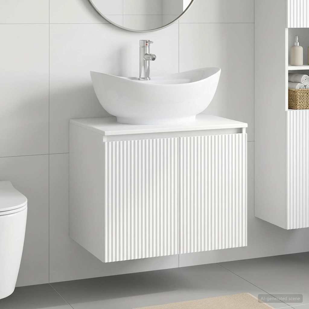 Set namještaja za kupaonicu Bijela visokog sjaja 62,5 x 44,5 x 50 cm