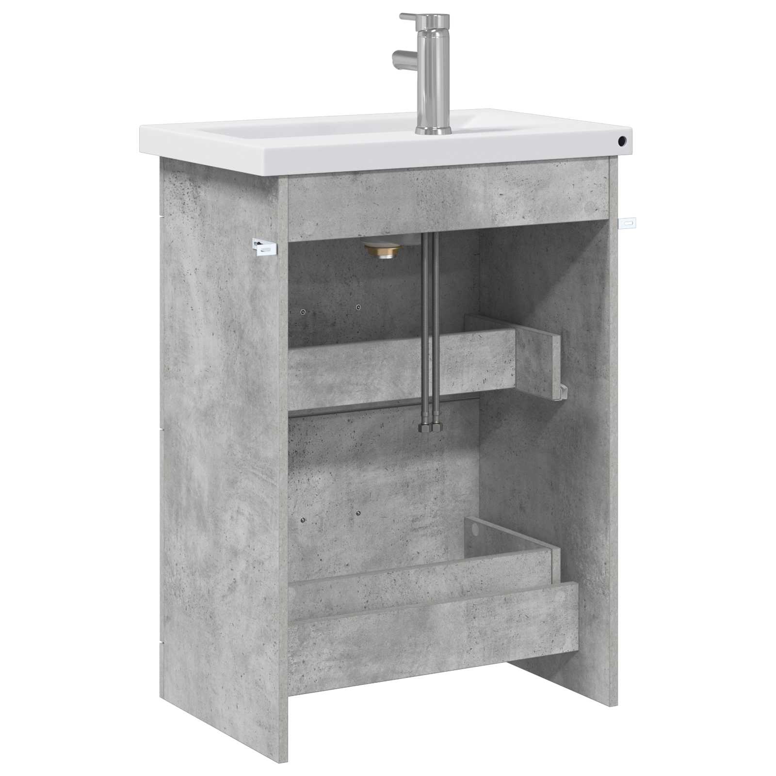 Set namještaja za kupaonicu Betonska siva 61 x 40 x 84,5 cm