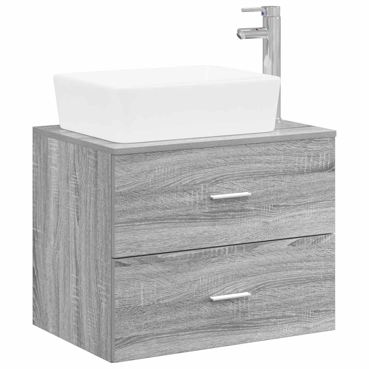 Set namještaja za kupaonicu Siva Sonoma Konstruirano drvo 62.5 x 44.5 x 50 cm